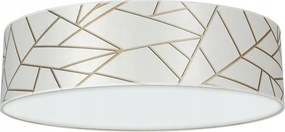 Mennyezeti Plafon Ziggy Fehér Arany Lámpaernyő 3xE27 50cm Függő Lámpa Szoba