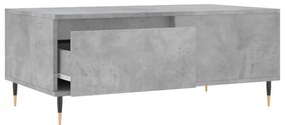 betonszürke szerelt fa dohányzóasztal 90x50x36,5 cm