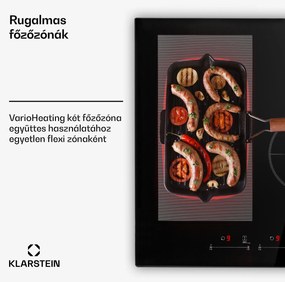 Klarstein Delicatessa 77 Hybrid, beépített indukciós főzőlap, 7000 W, 4 zóna, fekete