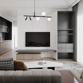 Csillár zsinóron SIRIO 5xG9/25W/230V fekete