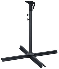 Juskys LED-es napernyő Brazil 3,5 m - sötétszürke