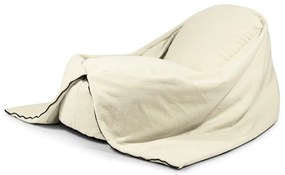 Krémszínű buklé gyerek babzsákfotel Cocoon 120 – SLOWDOWN