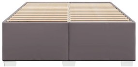 szürke műbőr ágykeret 140x200 cm