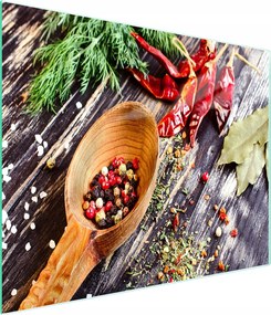 Üveg Vágódeszka 52x30 Fűszerek Edzett Üveg