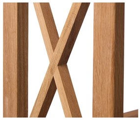 Natúr színű tölgyfa polcos állvány 70x124 cm X-Shelf – Unique Furniture