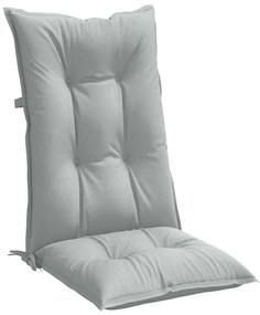 6 db világosszürke szövet magas háttámlájú székpárna 120x50x7cm