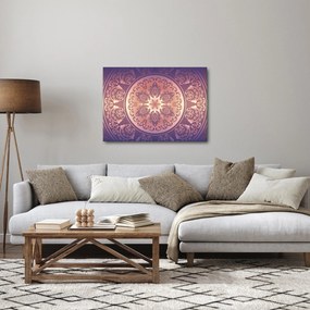 Kép - Mandala lila színátmeneten (70x50 cm)
