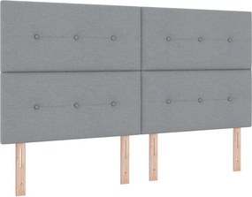 vidaXL Boxrugós ágy matracmal leddel Világosszürke 180 x 200 cm szövet