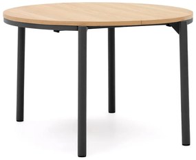 Kerek bővíthető étkezőasztal tölgyfa dekorral ø 120 cm Montuiri – Kave Home