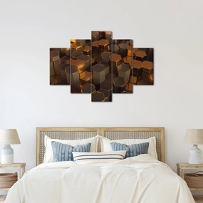 Kép - bronz hatszögek (150x105 cm)