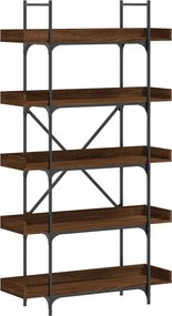 vidaXL 5-szintes barna tölgy szerelt fa könyvespolc 100x33x180,5 cm