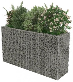 horganyzott acél gabion magaságyás 180 x 50 x 100 cm