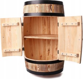 Fa bárpult alkoholos boroshordó szekrény palacktartó állvány 80x55 cm