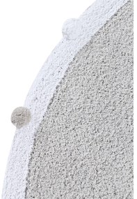 Világosszürke mosható kézi szövésű pamut gyerek szőnyeg ø120 cm Bubbly – Lorena Canals