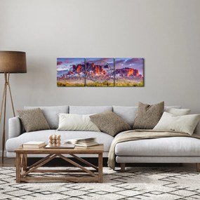 Kép - Hegyek Arizonában (órával) (90x30 cm)