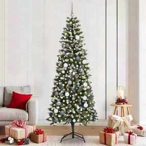 Mű karácsonyfa LED -es lámpákkal Zöld 210 cm PVC