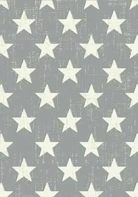 Olcsó Szőnyegek 160x225cm Szürke Csillagos Szőnyeg