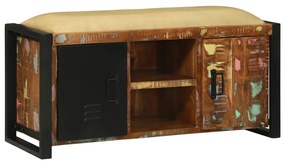 pad szekrény multicolor 100x35x50 cm tömör újrahasznosított fa