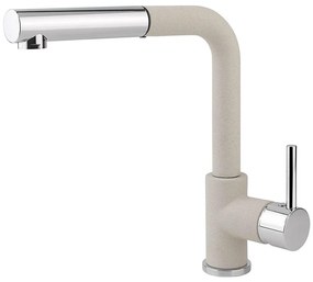 Concept BDG4527BE - Konyhai csaptelep kihúzható zuhanyfejjel, 26,9 cm, gránit/bézs