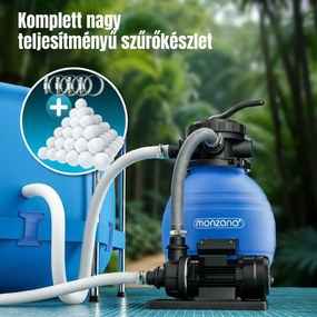 AQUA homokszűrő medencéhez szűrőgolyókkal, 10 200 l/h, kék Monzana