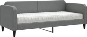 vidaXL sötétszürke szövet kanapéágy matraccal 80 x 200 cm