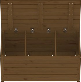 vidaXL mézbarna tömör fenyőfa kerti láda 101 x 50,5 x 46,5 cm