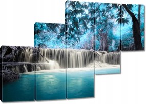 Vászonkép 150x105 Kék vízesés