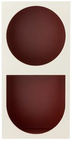 Piros-fehér fali könyvespolc 30x60 cm Graphia – Bloomingville