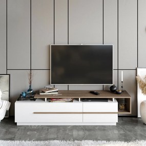 Pia White and Walnut TV-asztal