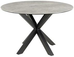 Asztal Oakland 1008Fekete, Szürke márvány, 76cm, Üveg, Kerámia, Fém
