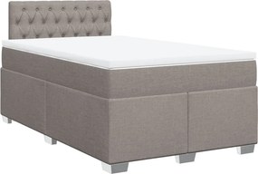 vidaXL tópszínű szövet rugós ágy matraccal 120 x 200 cm
