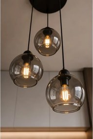 Csillár zsinóron UNO 3xE27/60W/230V fekete