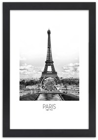 Gario Poszter Az ikonikus Eiffel-torony A keret színe: Fekete, Méret: 40 x 60 cm
