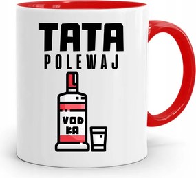 Piros Bögre Apának Apa Öntsön fényképes nyomattal