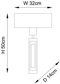 Endon 95271 - Fali lámpa CARLTON 1xE27/10W/230V bronz
