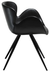 Fekete kárpitozott karfás étkezőfotel Gaia – DAN-FORM Denmark