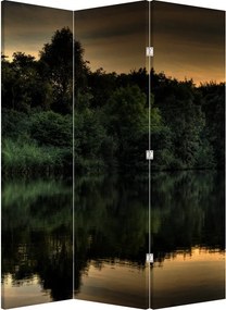Paraván - A tó  az erdő mellett (126x170 cm)