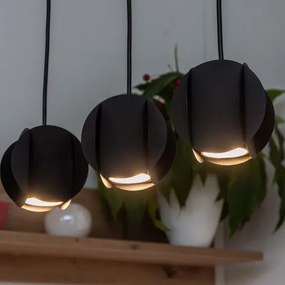 GAMBIT kábeles csillár 4xGU10/10W/230V fekete