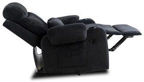 TV és Relaxfotel Fekete Kordbársony Szövettel. TORRES