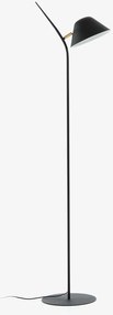 Fekete állólámpa fém búrával (magasság 152 cm) Aurelia – Kave Home