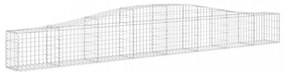 6 db íves horganyzott vas gabion kosár 400x30x40/60 cm