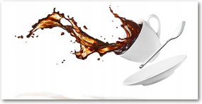 Fotó kép edzett üveg Kiömlött kávé 140x70