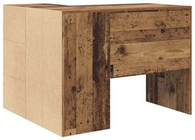 Sarokasztal Régi fa 102x88x75 cm Szerelt fa