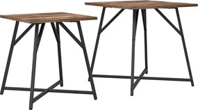vidaXL Kisasztal készlet 2 pcs Füstölt Tölgy és Fekete