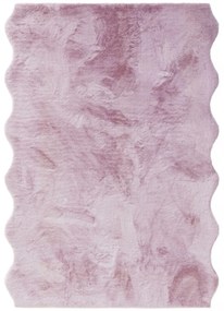 Shaggy rug Arlie Purple 15x15 cm Sample