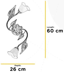 ONLI - Mennyezeti lámpa MIRANDA 2xE14/6W/230V