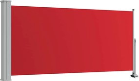 vidaXL piros behúzható oldalsó teraszi napellenző 120 x 300 cm