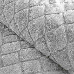 Szürke kétszemélyes mikroplüss ágyneműhuzat 200x200 cm Cosy Diamond – Catherine Lansfield