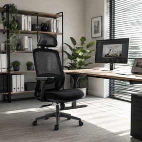 Irodai szék szinkronmechanikás fekete hálós KA-S2176 BK