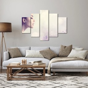 Levendulás nő képe (150x105 cm)